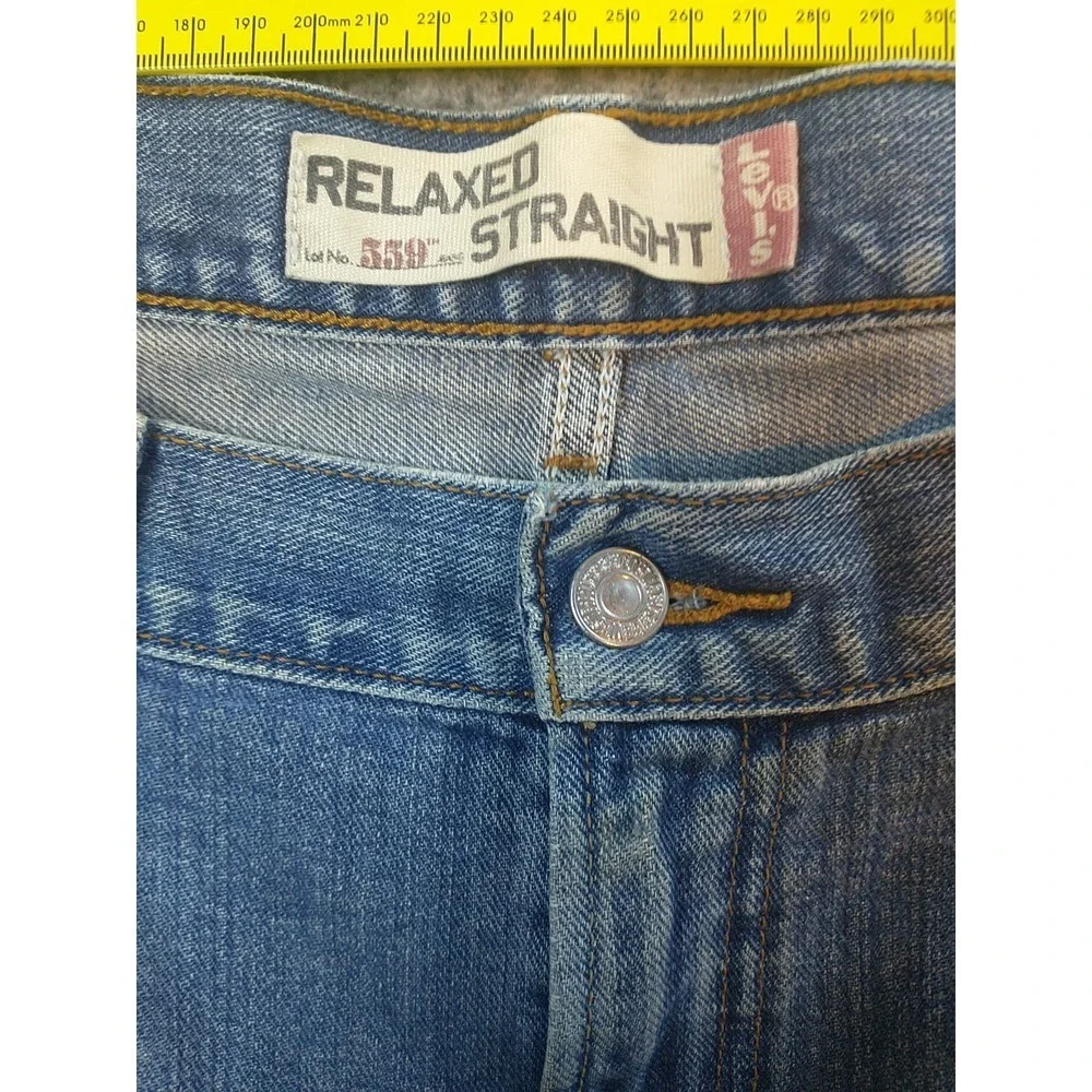 Levis 559 Relaxed Straight Jeans Mens 38x29 Blue Medium Wash Denim 100% Cotton